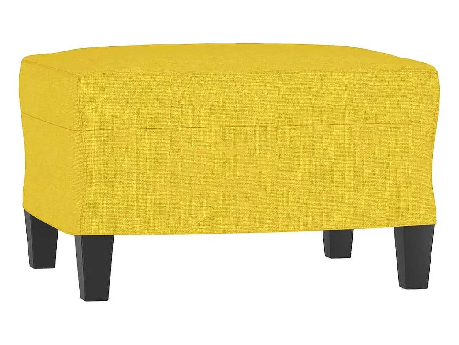 Best vidaxl Poltrona com apoio de pés 60 cm tecido -claro Amarelo
