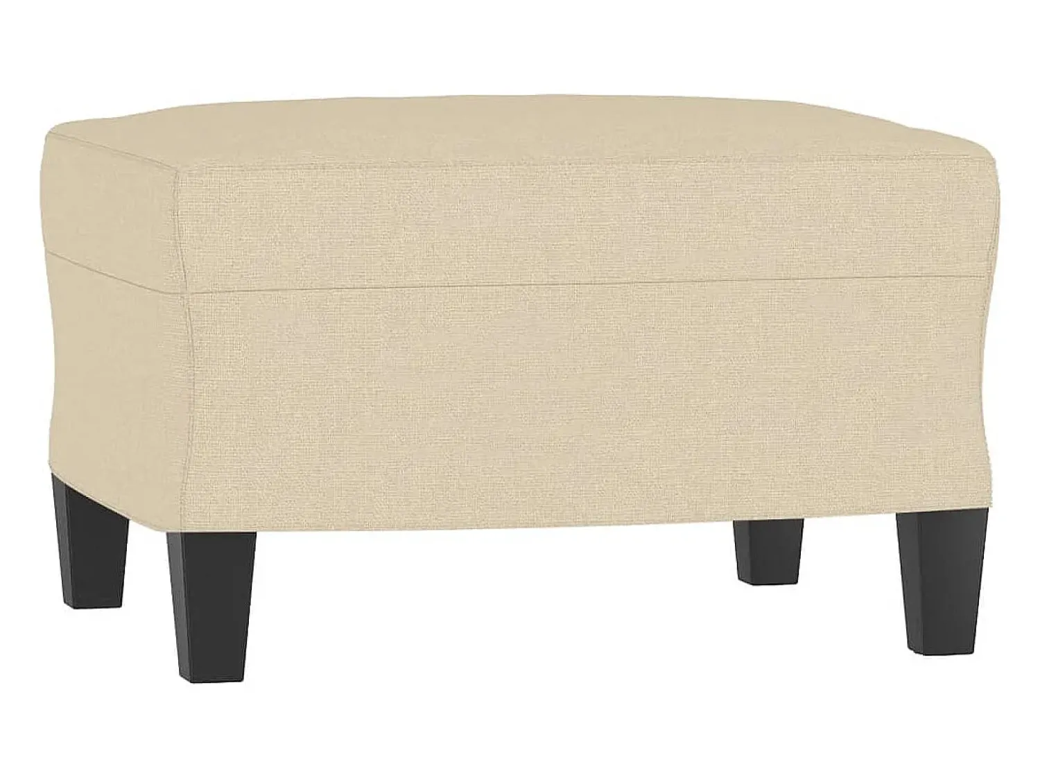 Outlet vidaxl Poltrona com apoio de pés 60 cm tecido cor Creme