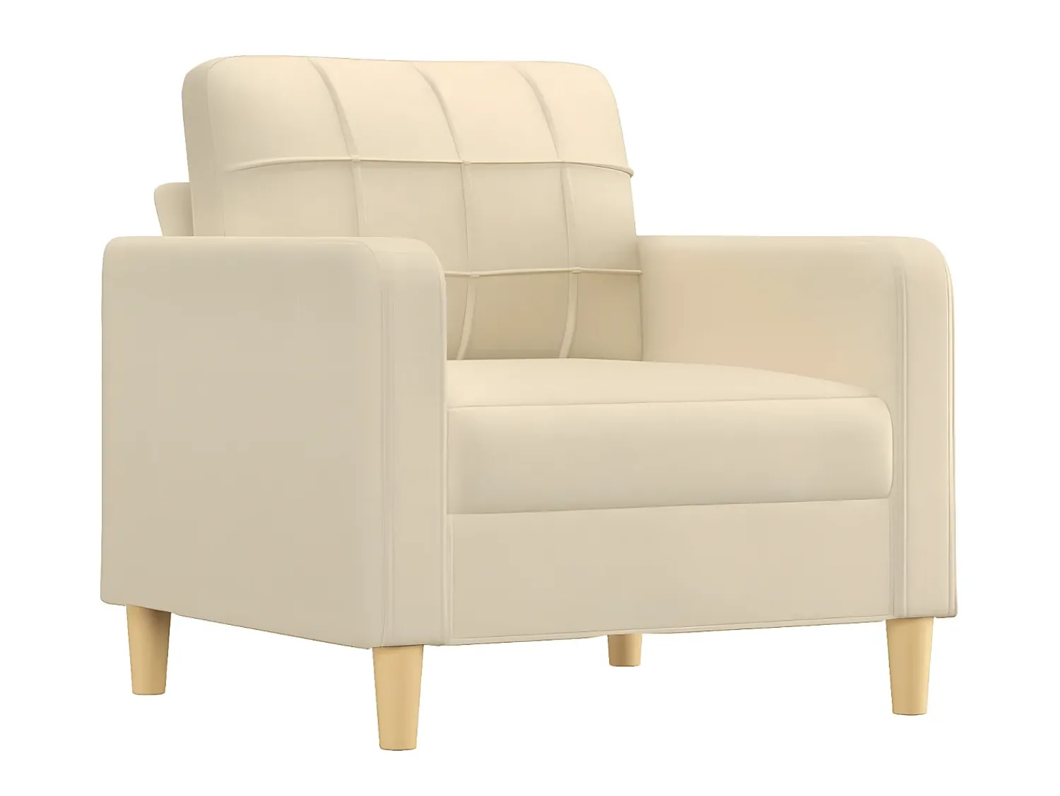 Poltrona* Poltrona com apoio de pés 60 cm tecido cor PT954410 Creme