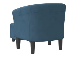 Poltrona*vidaxl Poltrona com apoio de pés veludo -escuro Azul