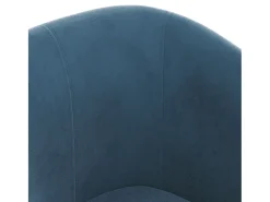 Poltrona*vidaxl Poltrona com apoio de pés veludo -escuro Azul