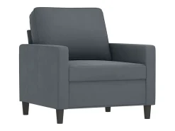 Poltrona* Poltrona com apoio de pés 60 cm veludo -escuro PT954467 Cinzento
