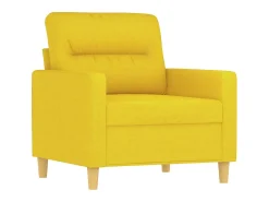 Poltrona| Poltrona com apoio de pés 60 cm tecido -claro PT333874 Amarelo