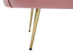 Poltrona*Vente-unique Poltrona concha em veludo pés dourados DANDELION Rosa