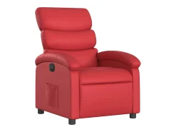 Poltrona| Poltrona Confortável | Poltrona reclinável elétrica couro artificial SHL570198 Vermelho