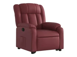 New Poltrona Confortável | Poltrona reclinável elevatória couro artificial tinto SHL301472 Vermelho