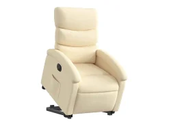 Poltrona* Poltrona Confortável | Poltrona reclinável elevatória elétrica tecido cor SHL355654 Creme