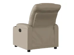 Discount Poltrona Confortável | Poltrona reclinável elétrica couro artificial cor cappuccino SHL220065 Castanho