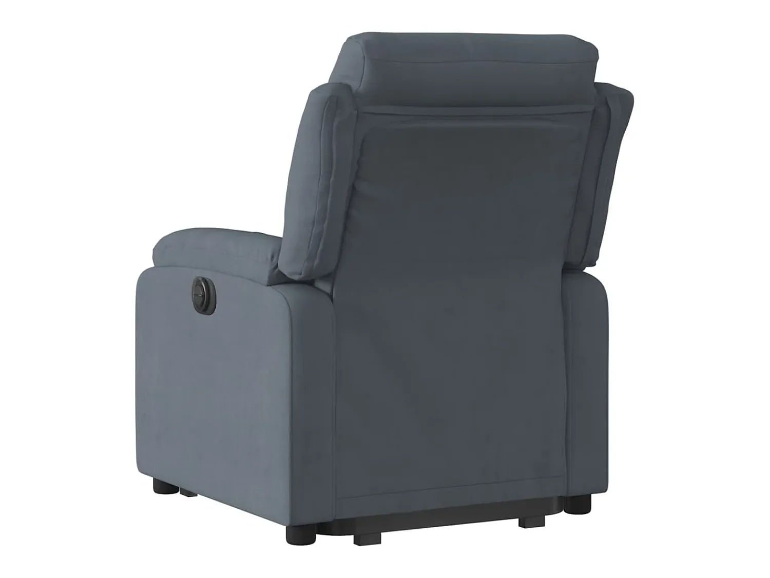 Poltrona Confortável | Poltrona reclinável elevatória veludo cinzento-escuro SHL584663^ Poltrona