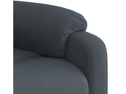 Poltrona Confortável | Poltrona reclinável elevatória veludo cinzento-escuro SHL584663^ Poltrona