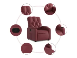 Poltrona* Poltrona Confortável | Poltrona reclinável elevatória couro artificial tinto SHL584279 Vermelho