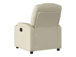 Poltrona* Poltrona Confortável | Poltrona reclinável elétrica couro artificial cor SHL982425 Creme