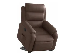 Clearance Poltrona Confortável | Poltrona reclinável elevatória couro artificial SHL422837 Castanho