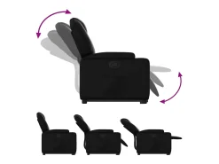 Poltrona* Poltrona Confortável | Poltrona reclinável elevatória couro artificial SHL525553 Preto