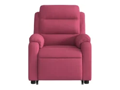Poltrona| Poltrona Confortável | Poltrona reclinável elevatória elétrica veludo -tinto SHL329154 Vermelho