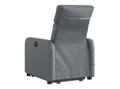 Poltrona* Poltrona Confortável | Poltrona reclinável elevatória elétrica couro artificial cinza SHL633353 Cinzento
