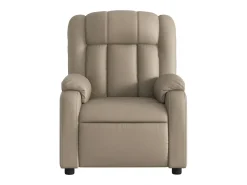 Poltrona* Poltrona Confortável | Poltrona reclinável elétrica couro artificial cor cappuccino SHL12749 Castanho