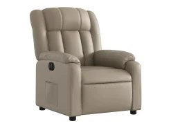 Poltrona* Poltrona Confortável | Poltrona reclinável elétrica couro artificial cor cappuccino SHL12749 Castanho
