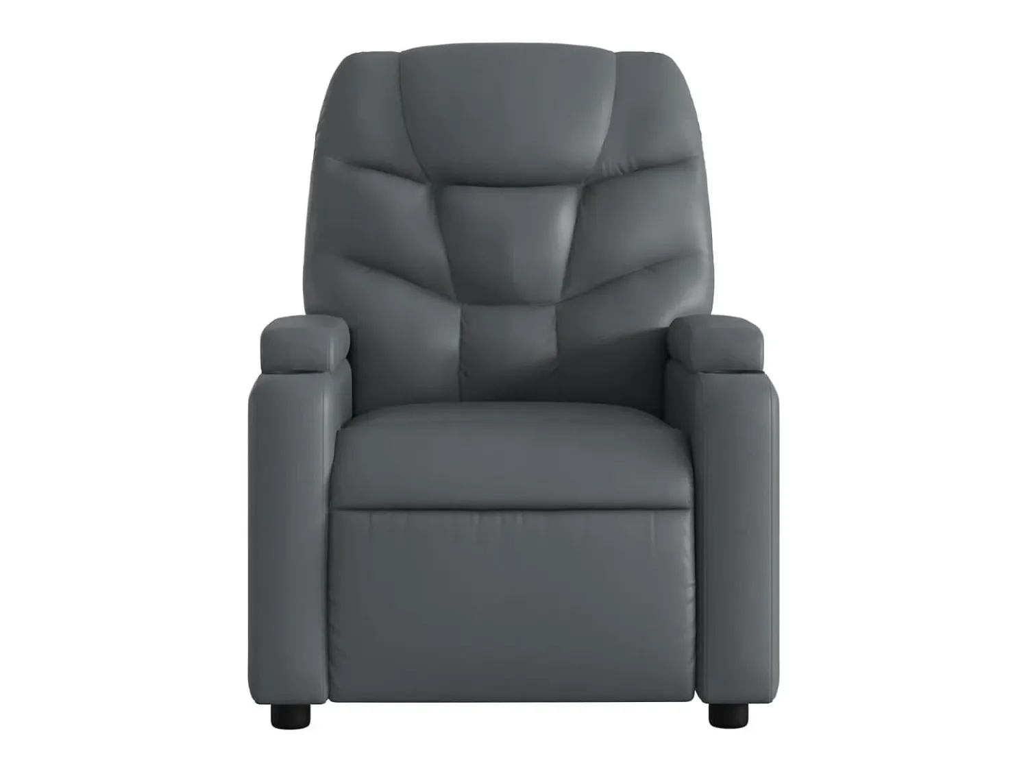 New Poltrona Confortável | Poltrona reclinável elevatória elétrica couro artif. SHL700351 Cinzento