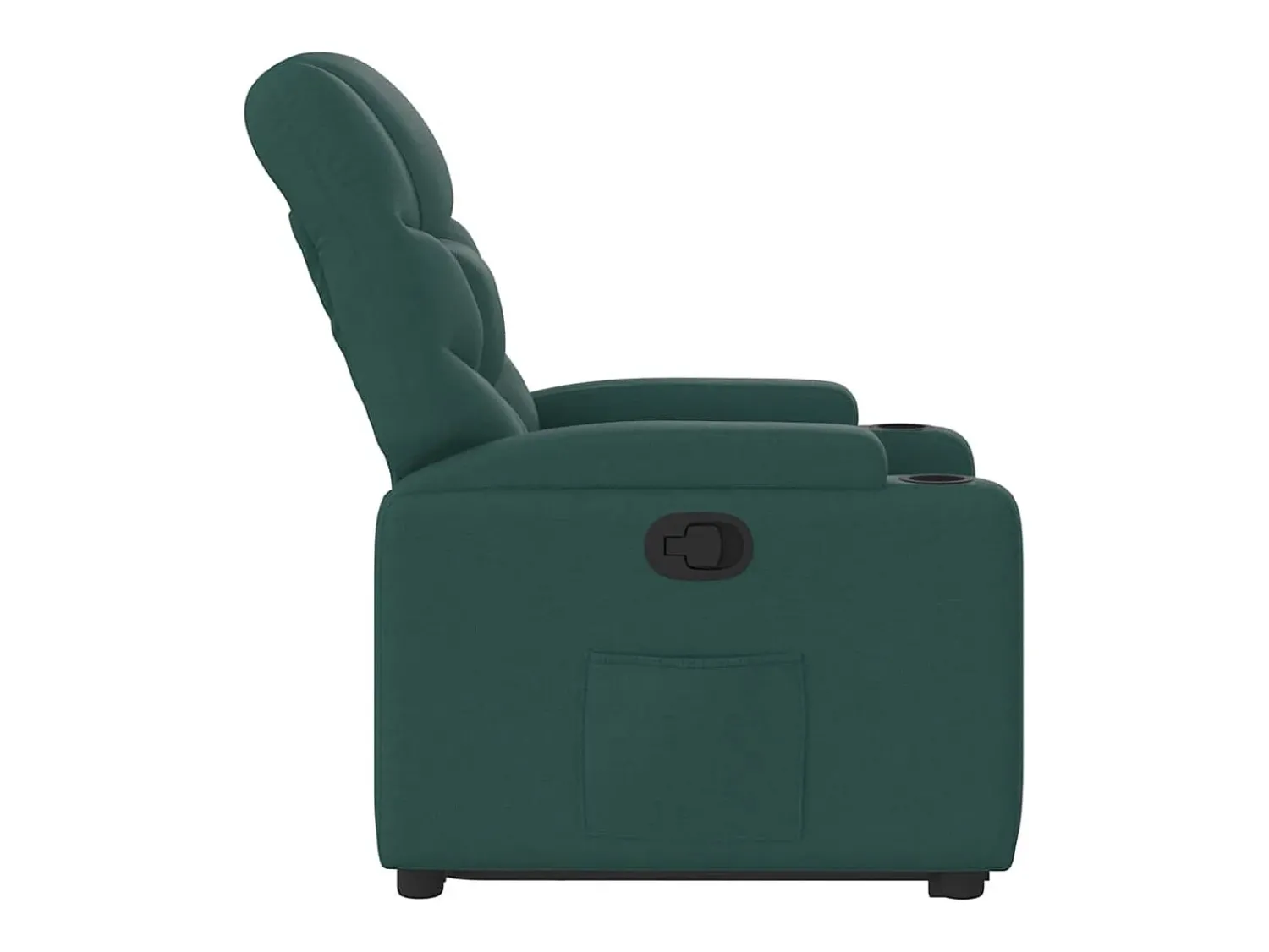 Poltrona Confortável | Poltrona reclinável elevatória tecido verde-escuro SHL11395^ Poltrona