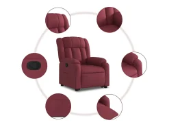 Poltrona| Poltrona Confortável | Poltrona reclinável elevatória tecido tinto SHL744229 Vermelho