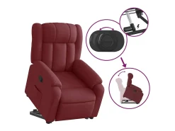 Poltrona| Poltrona Confortável | Poltrona reclinável elevatória tecido tinto SHL744229 Vermelho