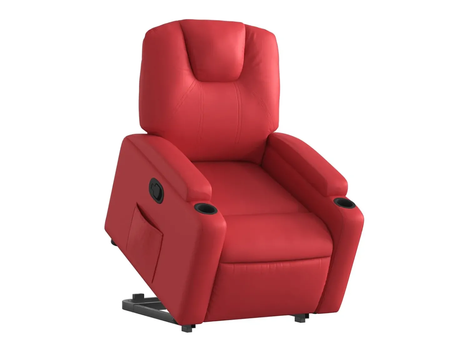 Poltrona| Poltrona Confortável | Poltrona reclinável elevatória couro artificial SHL400017 Vermelho