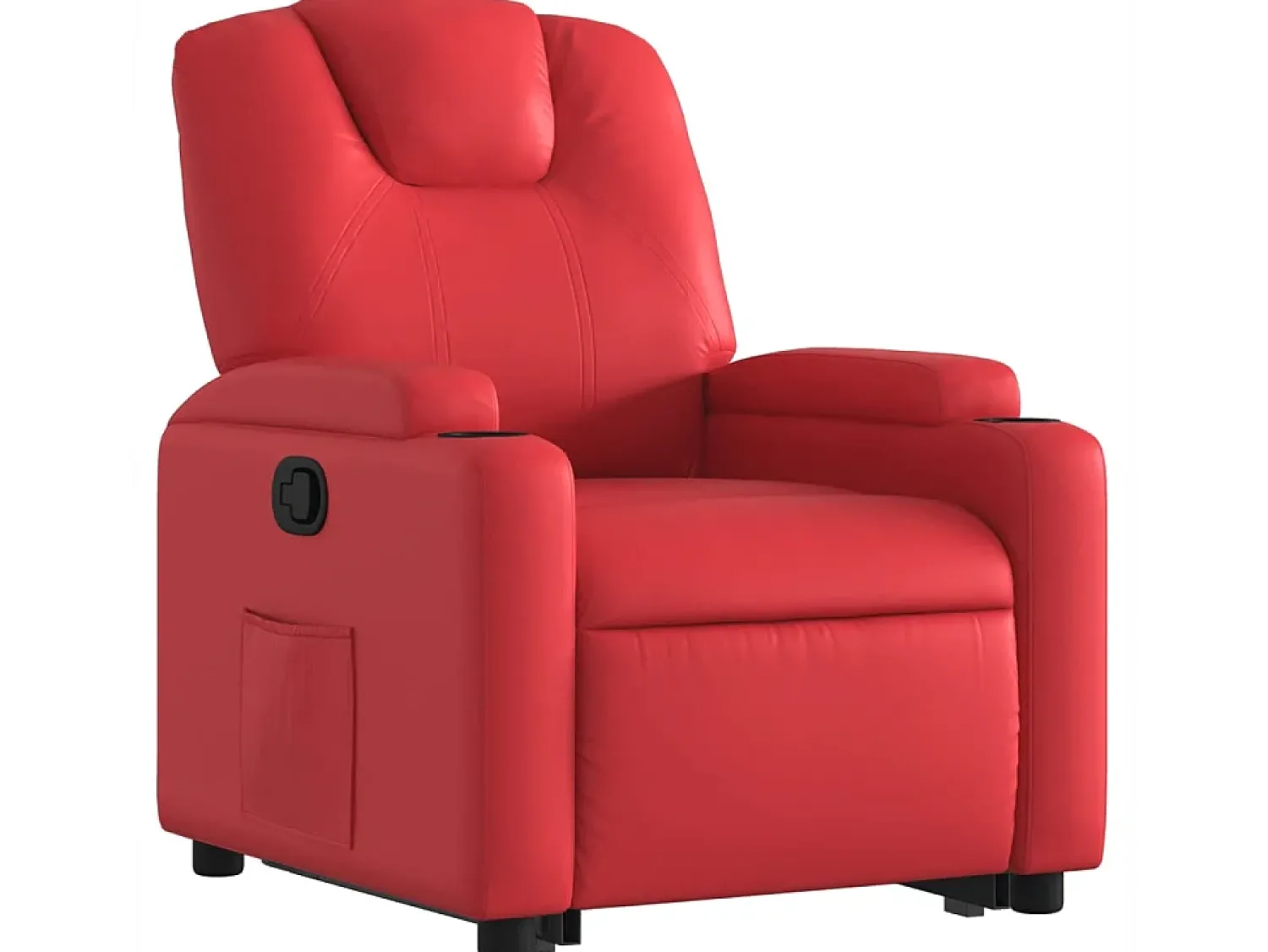 Poltrona| Poltrona Confortável | Poltrona reclinável elevatória couro artificial SHL400017 Vermelho