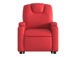 Poltrona| Poltrona Confortável | Poltrona reclinável elevatória couro artificial SHL400017 Vermelho