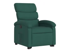 Clearance Poltrona Confortável | Poltrona reclinável elevatória tecido verde-escuro SHL107117 Verde pinho
