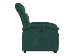Clearance Poltrona Confortável | Poltrona reclinável elevatória tecido verde-escuro SHL107117 Verde pinho