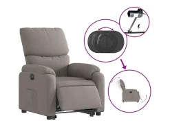 Poltrona| Poltrona Confortável | Poltrona reclinável elevatória elétrica cinza-acastanhado SHL751249 Taupe