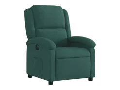 Sale Poltrona Confortável | Poltrona reclinável elétrica veludo verde-escuro SHL545363 Verde pinho