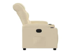 Poltrona| Poltrona Confortável | Poltrona reclinável elétrica tecido cor SHL456145 Creme