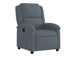 Poltrona* Poltrona Confortável | Poltrona reclinável elétrica veludo cinzento-escuro SHL185646 Cinza antracite