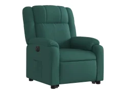 Poltrona Confortável | Poltrona reclinável elevatória elétrica tecido verde-escuro SHL96058^ Poltrona