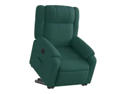 Poltrona Confortável | Poltrona reclinável elevatória elétrica tecido verde-escuro SHL96058^ Poltrona