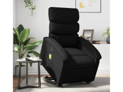 Poltrona| Poltrona Confortável | Poltrona reclinável elevatória elétrica couro artificial SHL840039 Preto