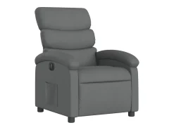 Poltrona Confortável | Poltrona reclinável elétrica tecido cinzento-escuro SHL545280^ Poltrona