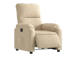 Poltrona* Poltrona Confortável | Poltrona reclinável elétrica tecido de microfibra cor SHL42211 Creme