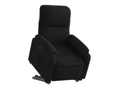 Poltrona| Poltrona Confortável | Poltrona reclinável elevatória elétrica tecido microfibra SHL954236 Preto