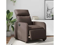 Poltrona Confortável | Poltrona reclinável elétrica couro artificial SHL25481^ Poltrona