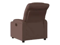 Poltrona| Poltrona Confortável | Poltrona reclinável elétrica couro artificial SHL576055 Castanho
