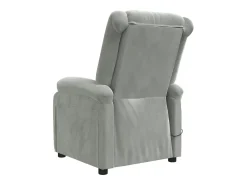 Poltrona| Poltrona Confortável | Poltrona reclinável elétrica veludo -claro SHL228168 Cinzento
