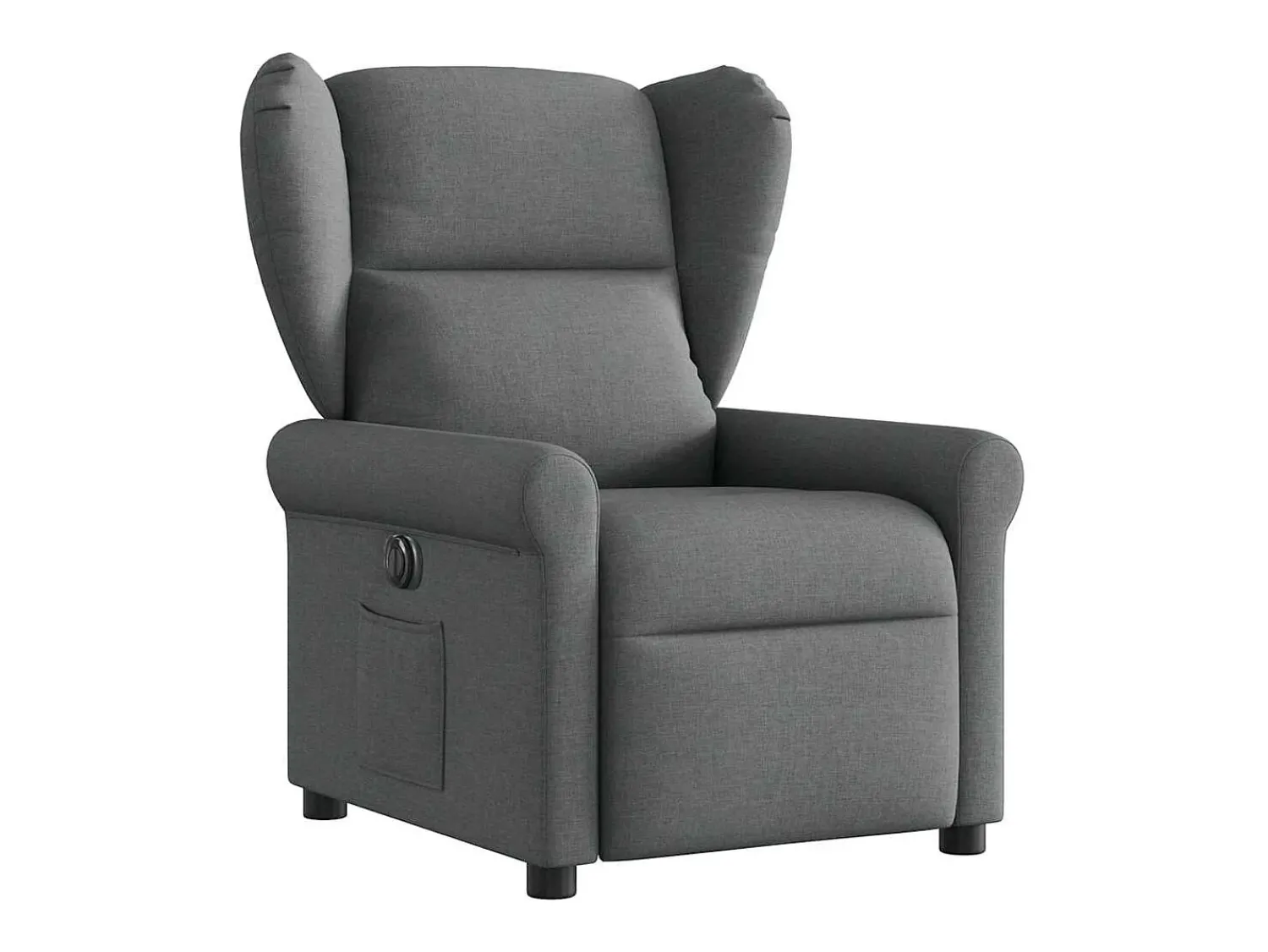 Poltrona Confortável | Poltrona reclinável elétrica tecido cinzento-escuro SHL616358^ Poltrona