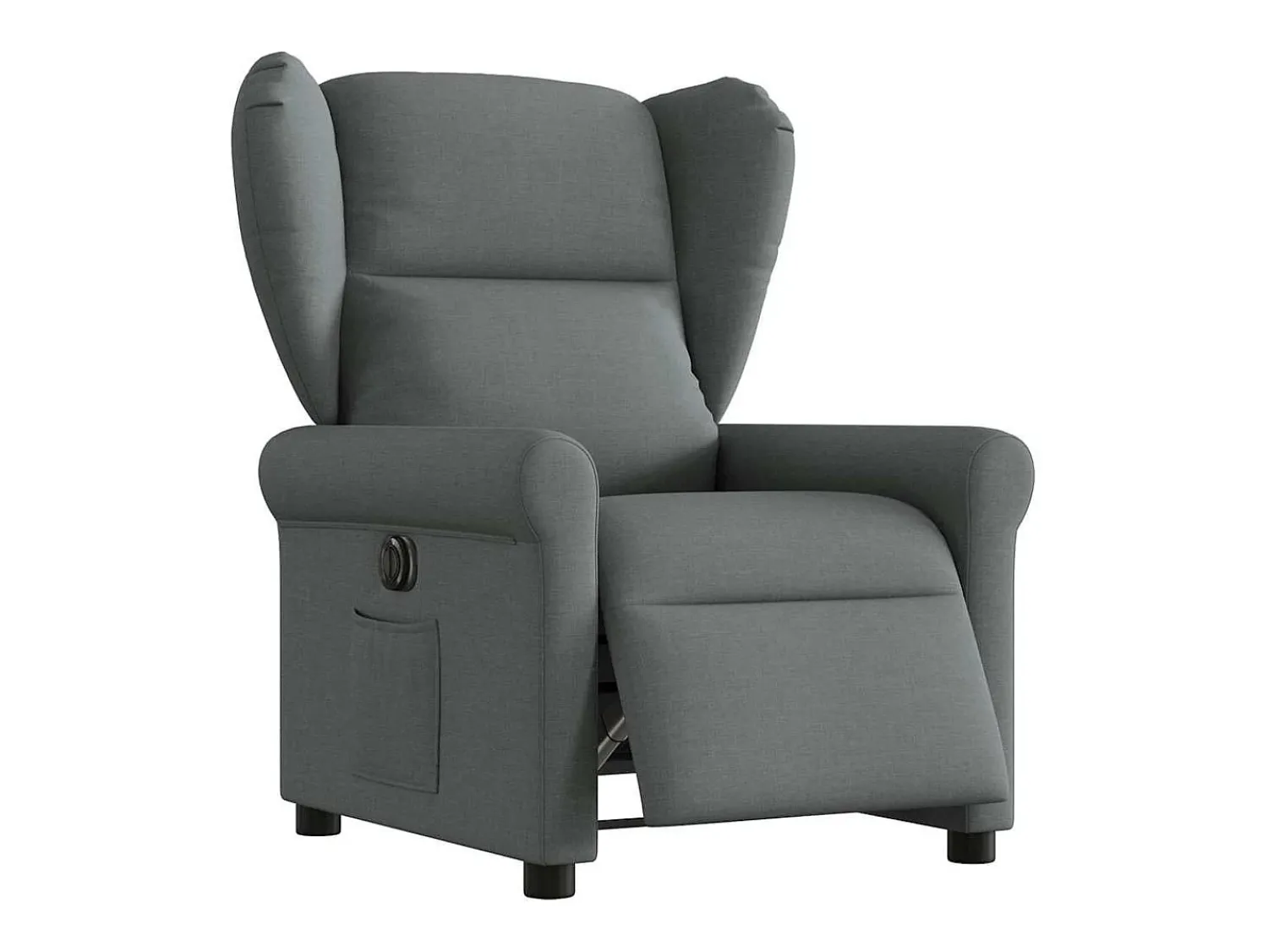 Poltrona Confortável | Poltrona reclinável elétrica tecido cinzento-escuro SHL616358^ Poltrona