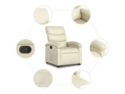 Poltrona Confortável | Poltrona reclinável elevatória couro artificial cor SHL822826^ Poltrona