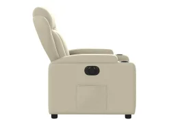 Poltrona Confortável | Poltrona reclinável elétrica couro artificial cor SHL50830^ Poltrona