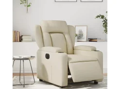 Poltrona Confortável | Poltrona reclinável elétrica couro artificial cor SHL50830^ Poltrona