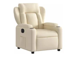 Poltrona| Poltrona Confortável | Poltrona reclinável elétrica tecido cor SHL44675 Creme